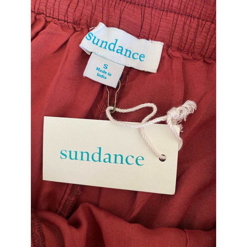 Sundance Suvi Eyelet Wide Leg Pants in Terracotta, Boho, Pockets, Size Small NEW - Picture 4 of 10